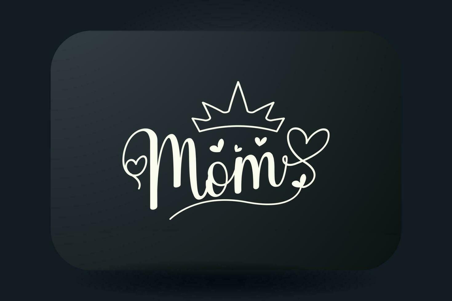 Mothers Day T-shirt Design Mom with hearts vector