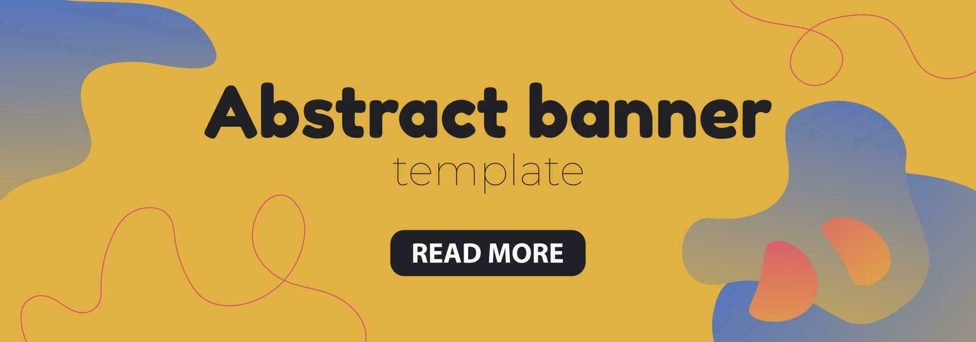 Colorful abstract banner template with liquid fluid shapes for business design. Vector illustration