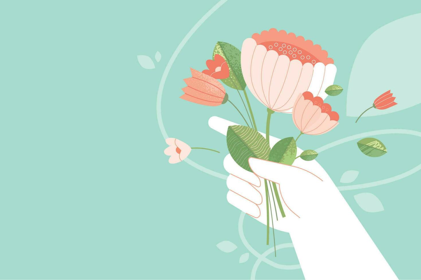 Floral background. Vector illustration of nature, flower, hello spring and summer, beauty and fashion, for web banner, poster, marketing, social media.