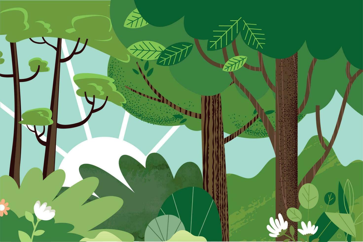 naturaleza ilustración. vector concepto para web bandera, póster, marketing, social medios de comunicación, antecedentes.