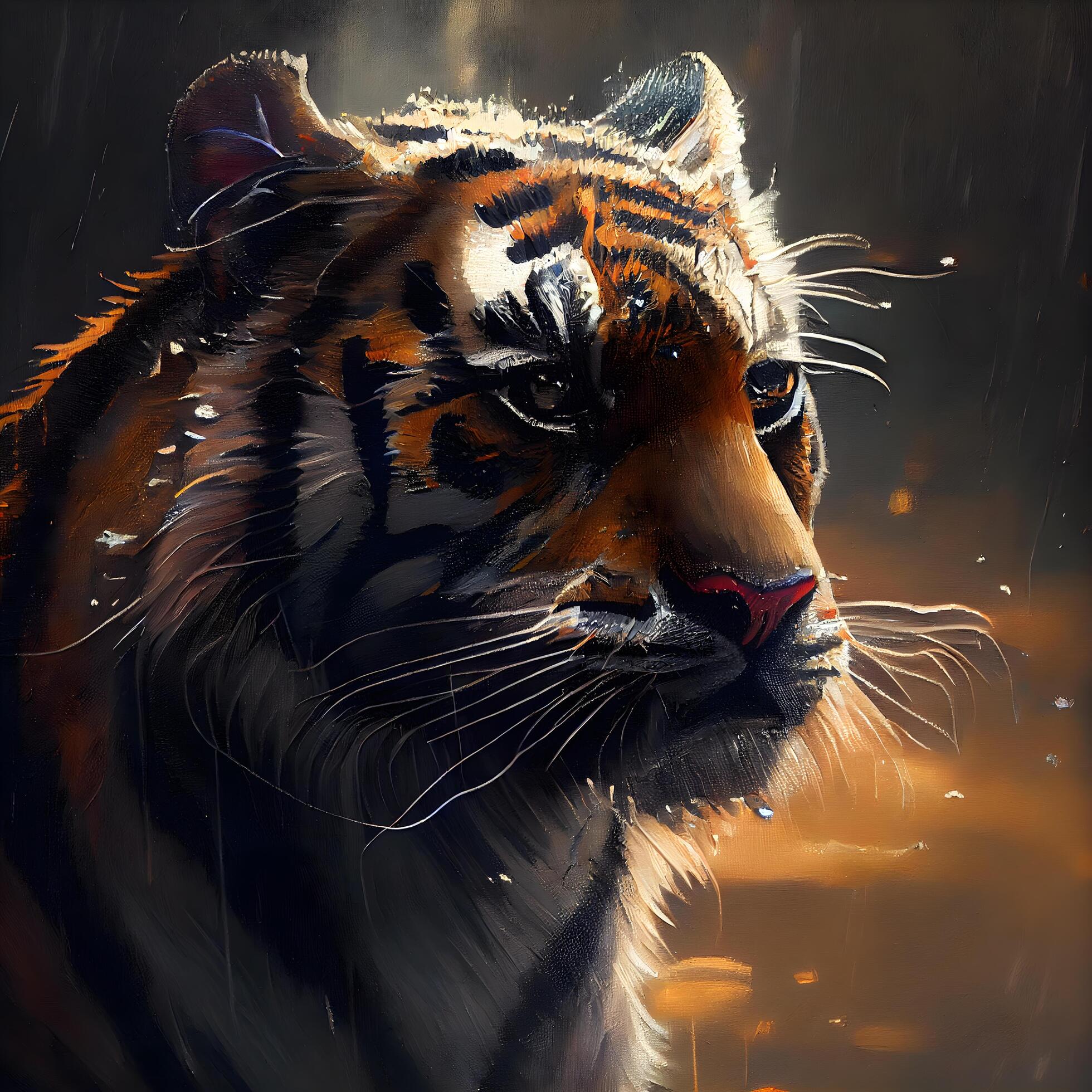 Futuristic portrait of a tiger. 3D Rendering., Ai Generative Image 23184748  Stock Photo at Vecteezy