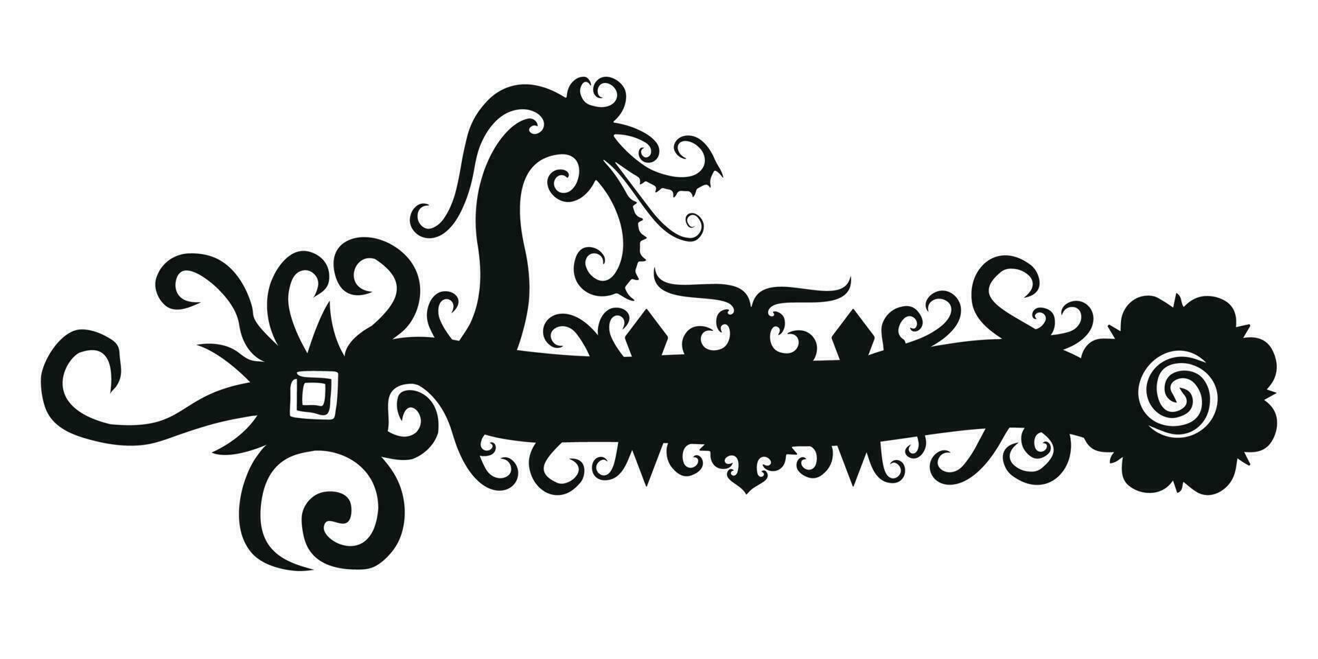 personalizado hecho borneo iban dayak tradicional Arte icono símbolos negro y blanco vector