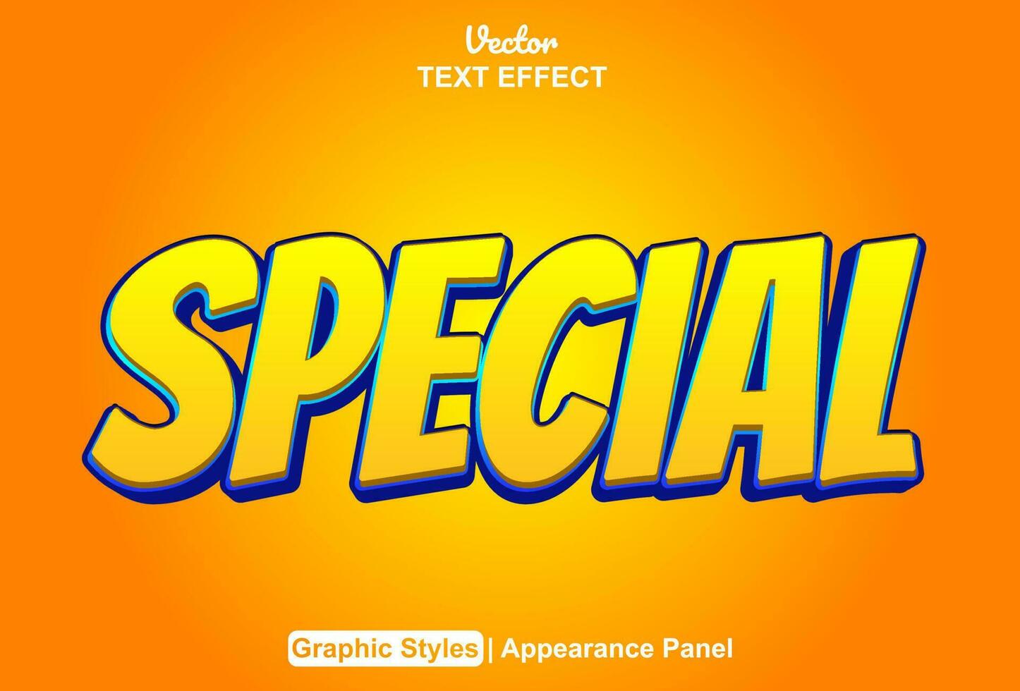 special text effect with orange graphic style and editable. vector