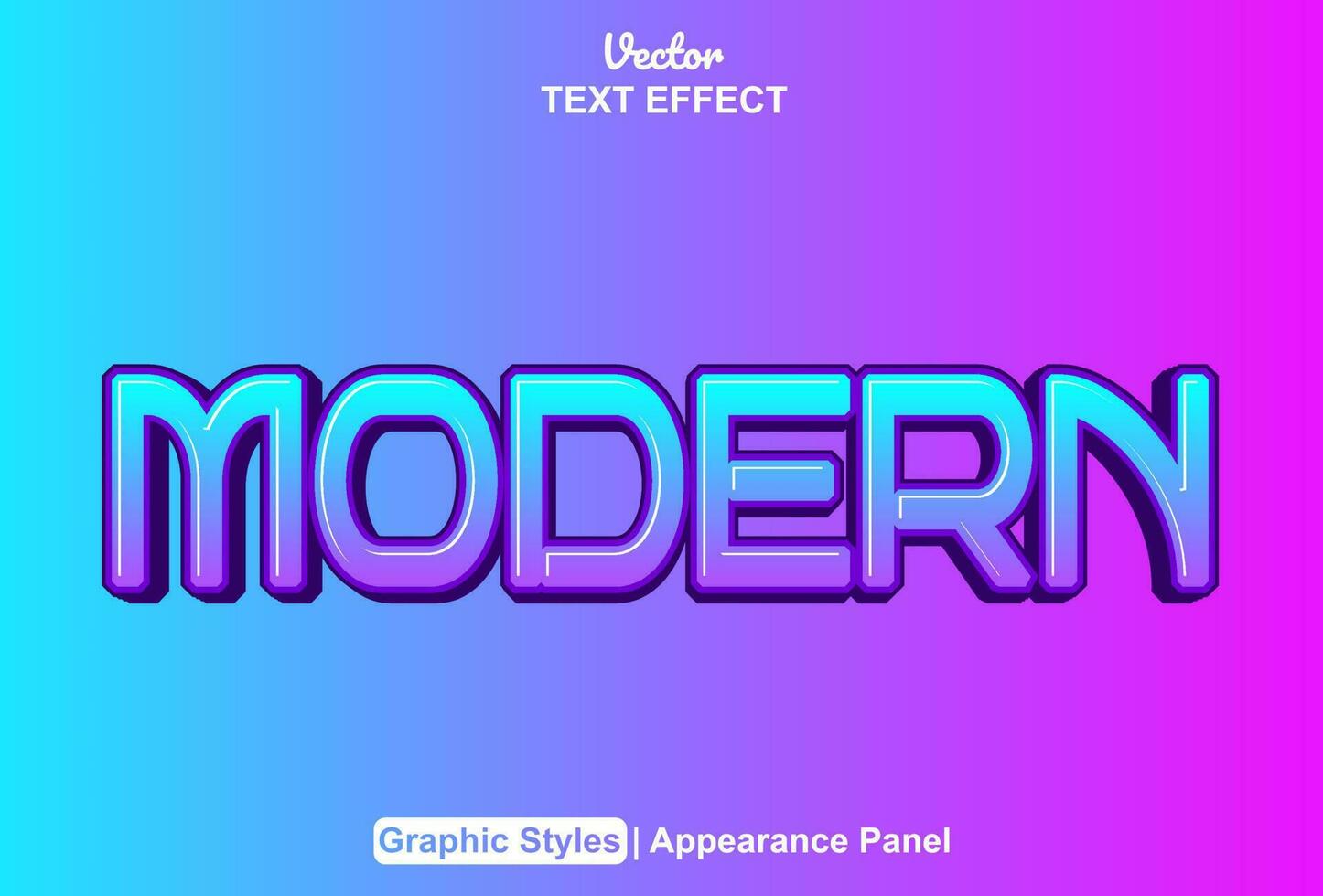 moderno texto efecto con azul color gráfico estilo y editable. vector