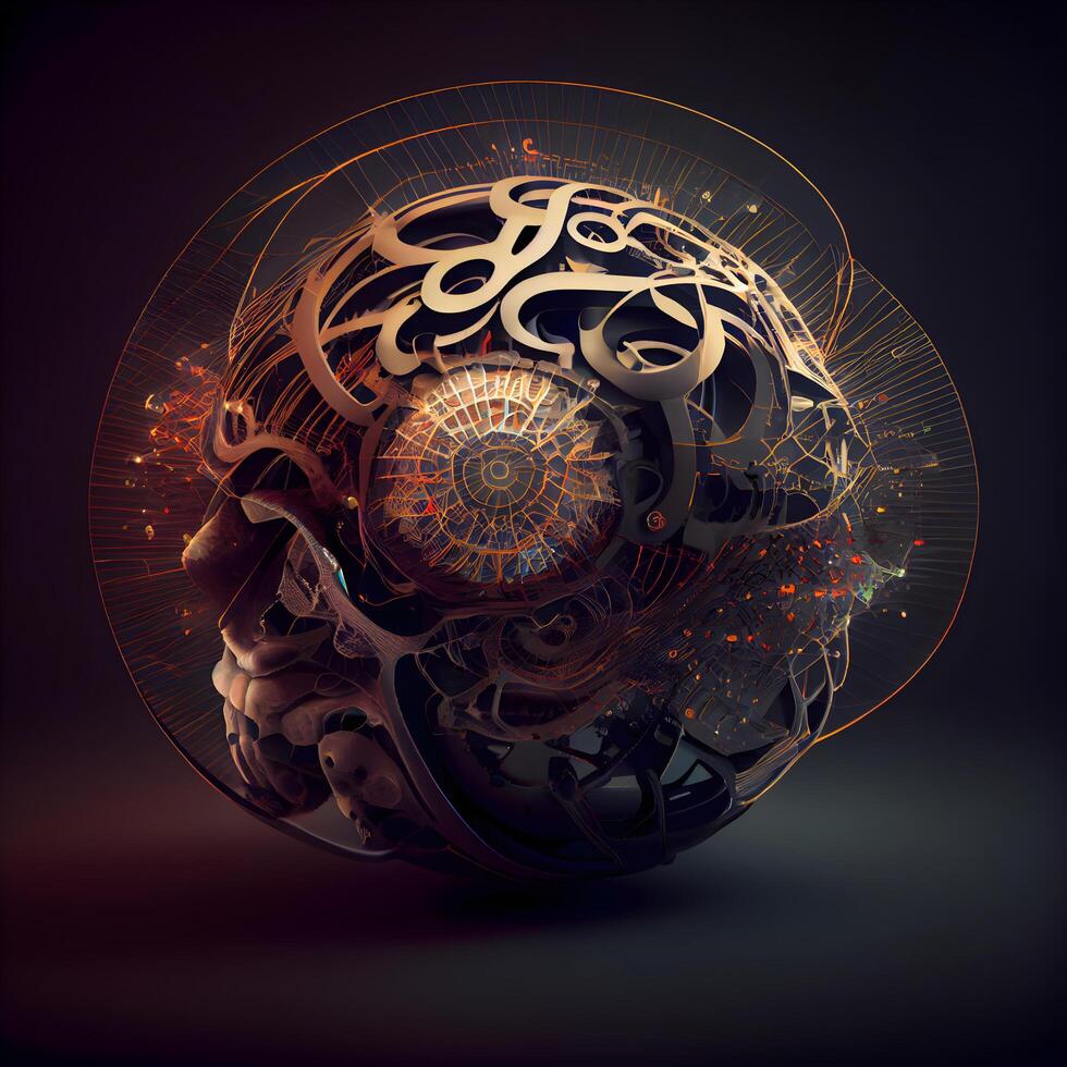 resumen fractal fondo, computadora generado ilustración, 3d representación., ai generativo imagen foto