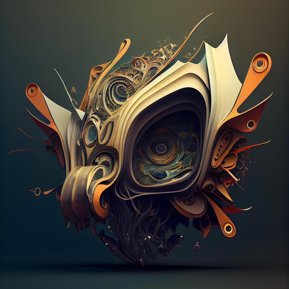 abstract background, 3d illustration, computer generated, fractal, Image photo