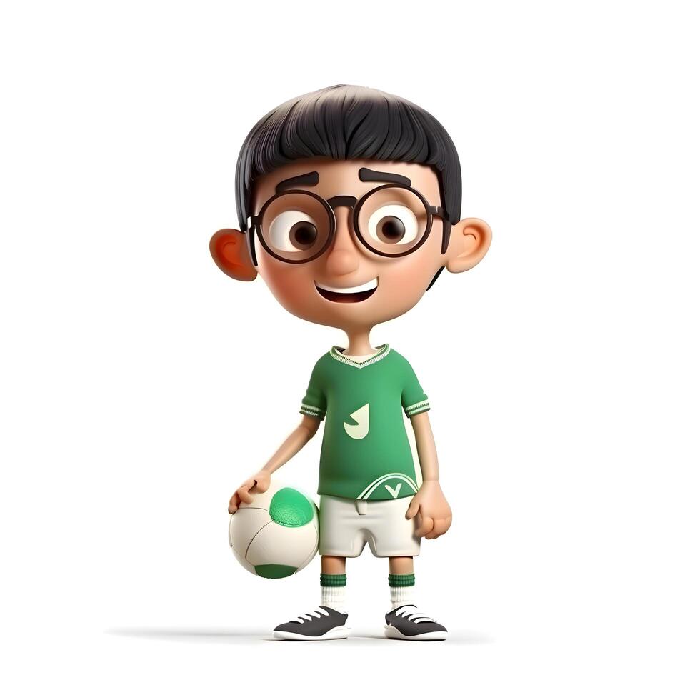Illustration of a young indian boy standing isolated on a white background, Image photo