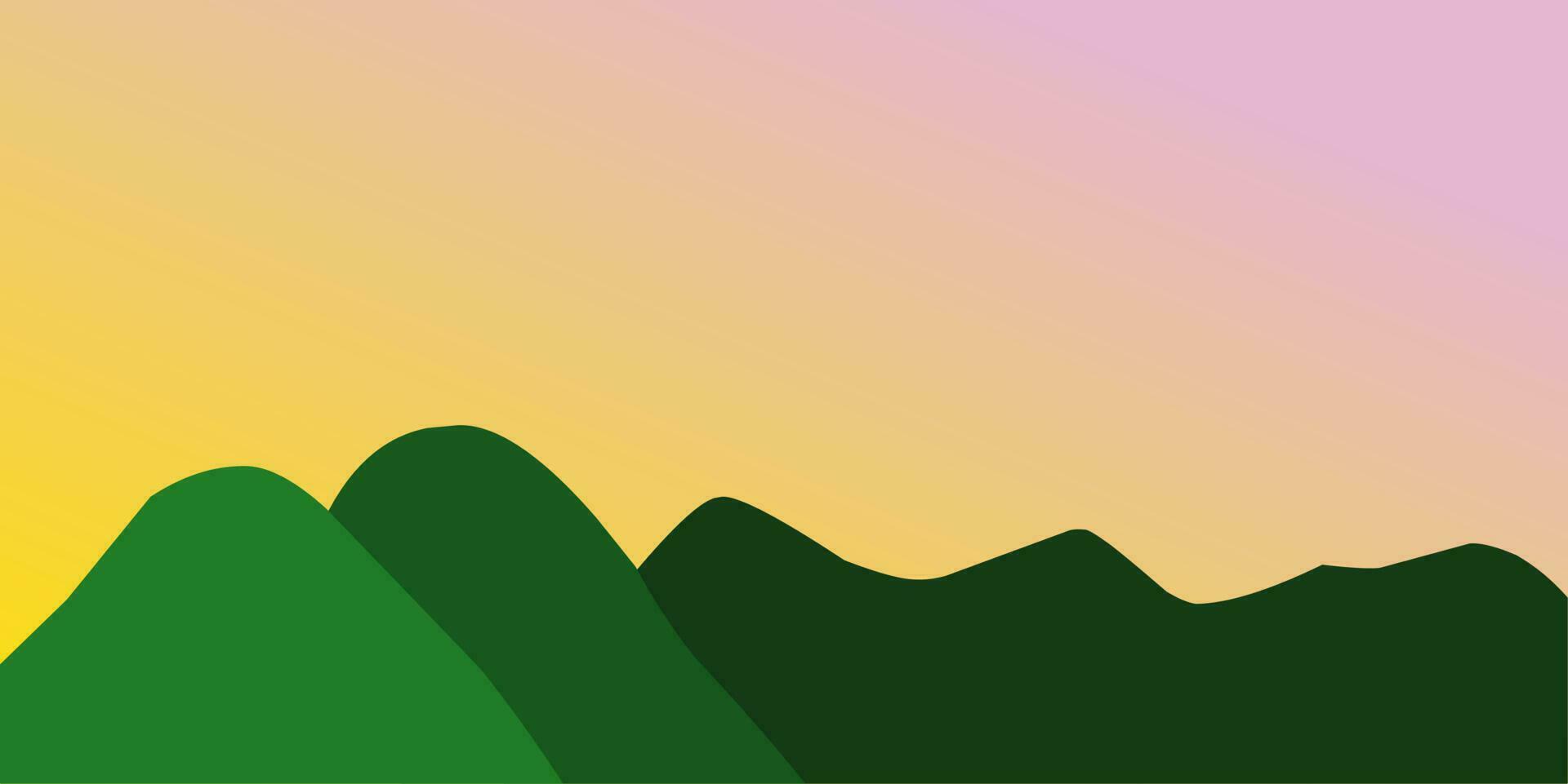 mountain and sky landscape background illustration. vector simple design.