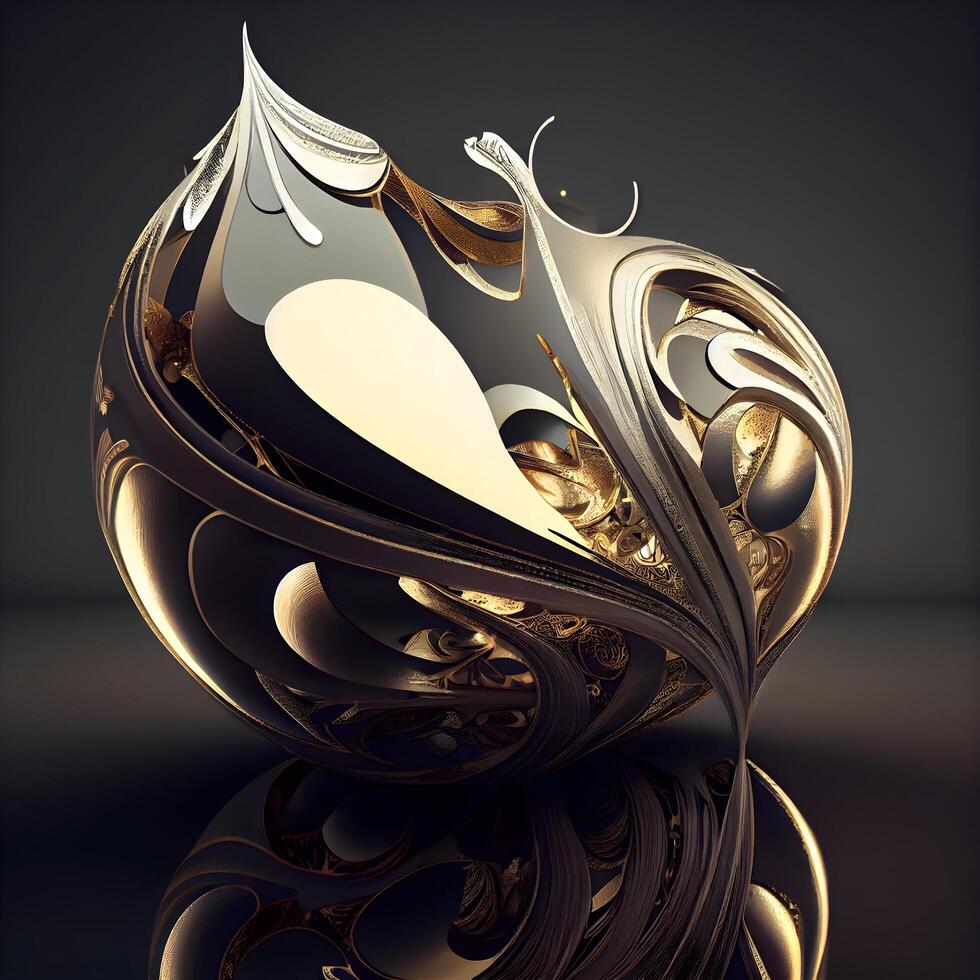 3d illustration of abstract geometric composition,digital art works. 3D rendering., Image photo