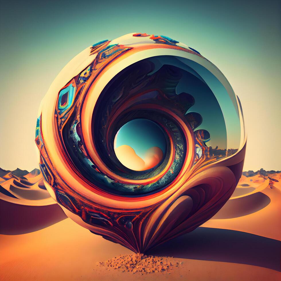 3d illustration of abstract geometric composition,digital artwork for creative graphic design, Image photo