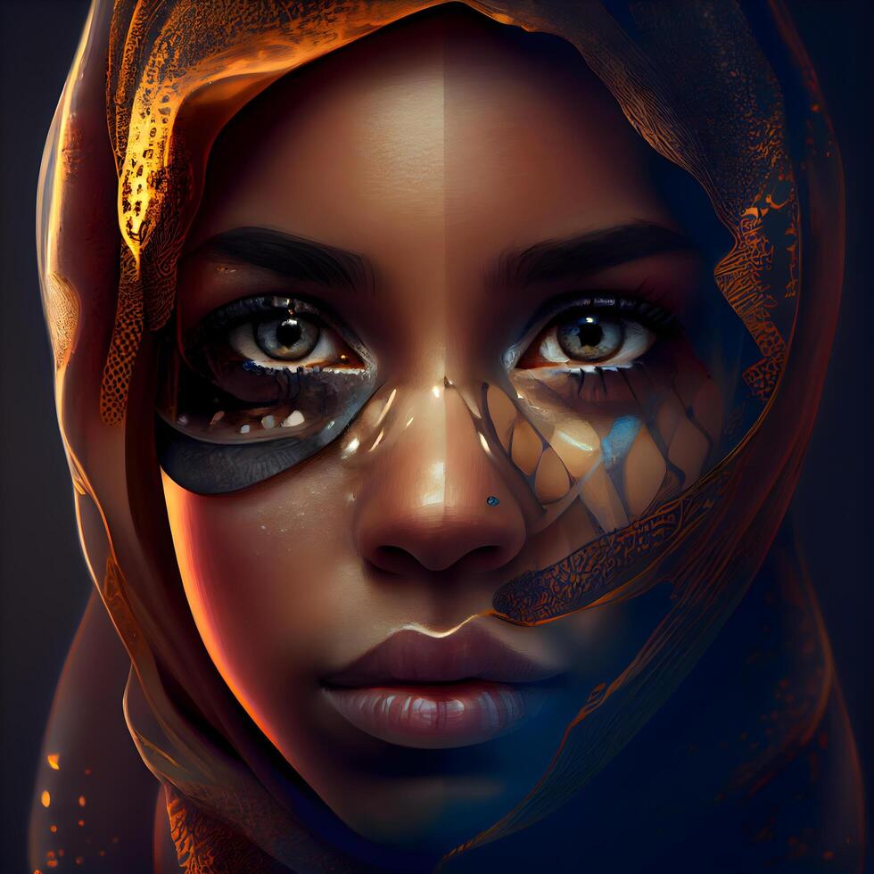 Beautiful woman with creative make-up. Fashion art photo., Image photo