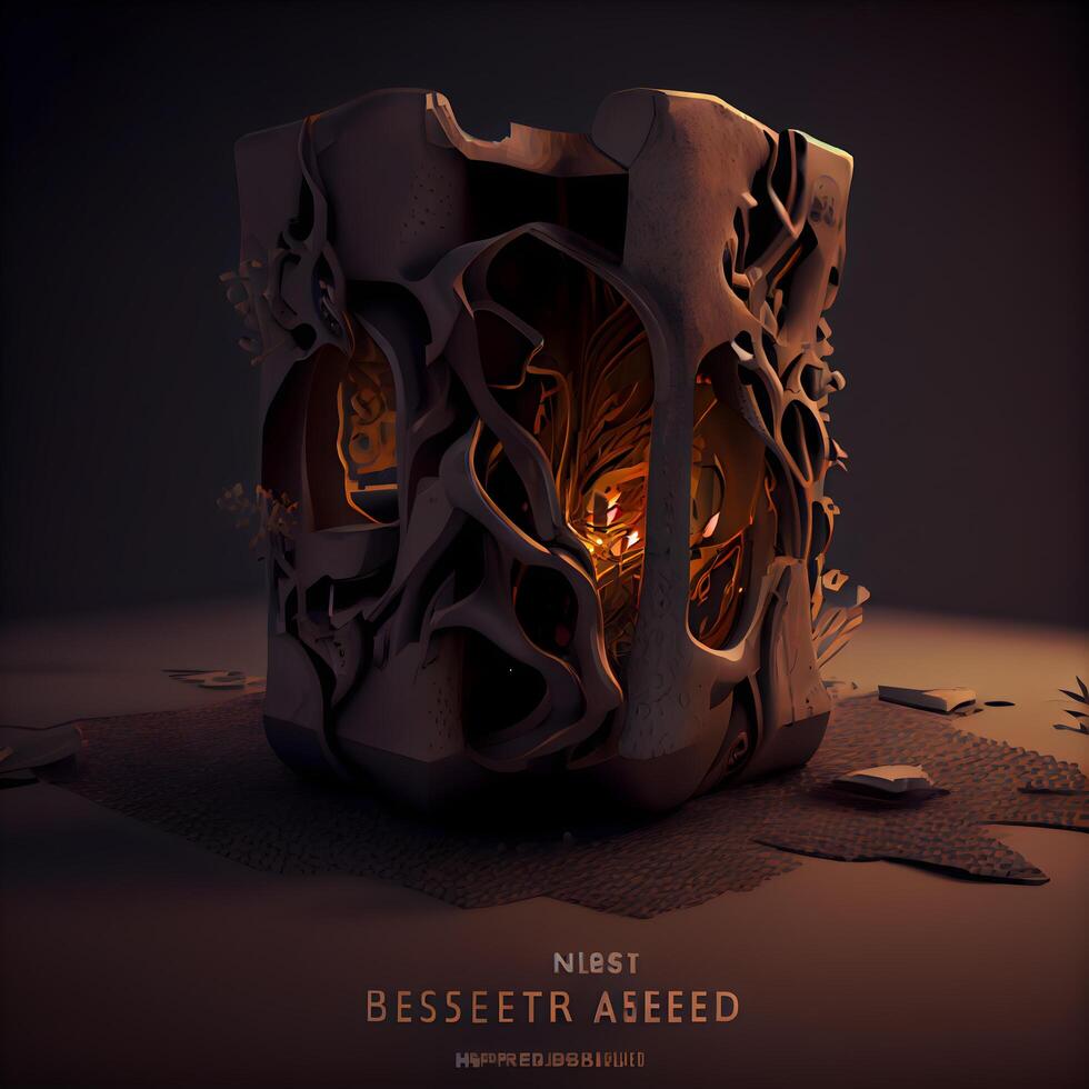 Abstract 3d render of skeleton. Futuristic technology background. illustration., Image photo