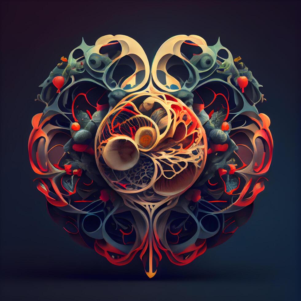 3d illustration of abstract geometric composition,digital artwork for creative graphic design, Image photo