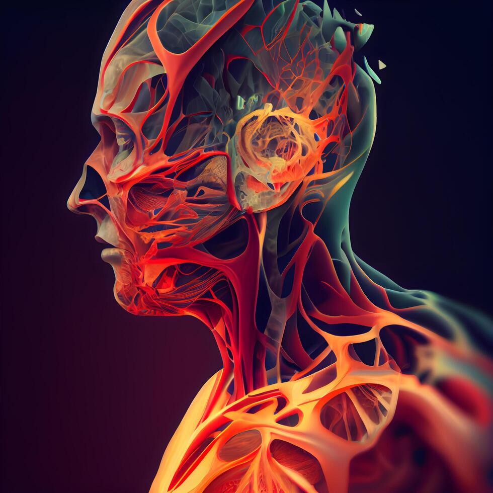 Human Anatomy. 3D illustration. 3D CG. High resolution., Image photo