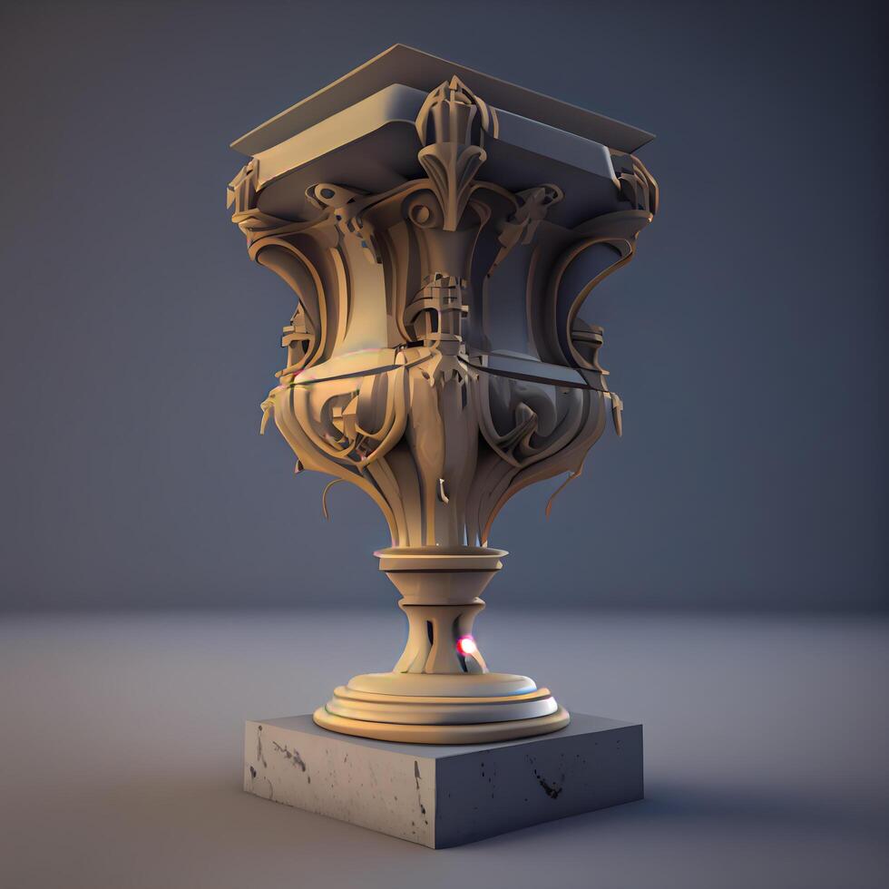 3d render of a vase in the form of a cross, Image photo