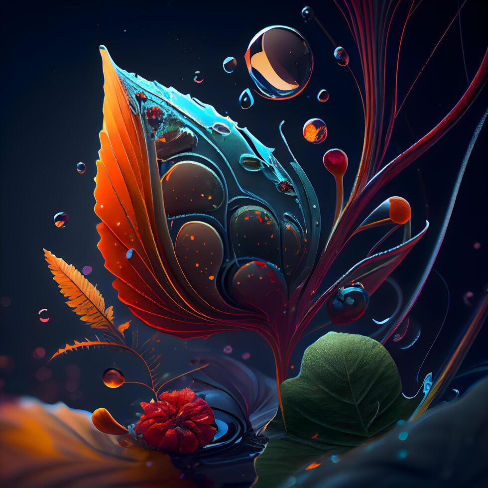 Abstract fractal background, digital artwork for creative graphic design. Computer generated graphics., Image photo