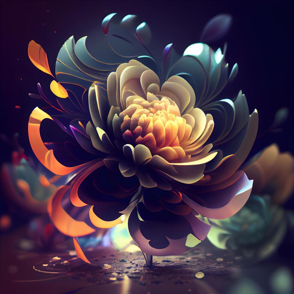 3D rendering of abstract fractal for creative design, art and entertainment, Image photo