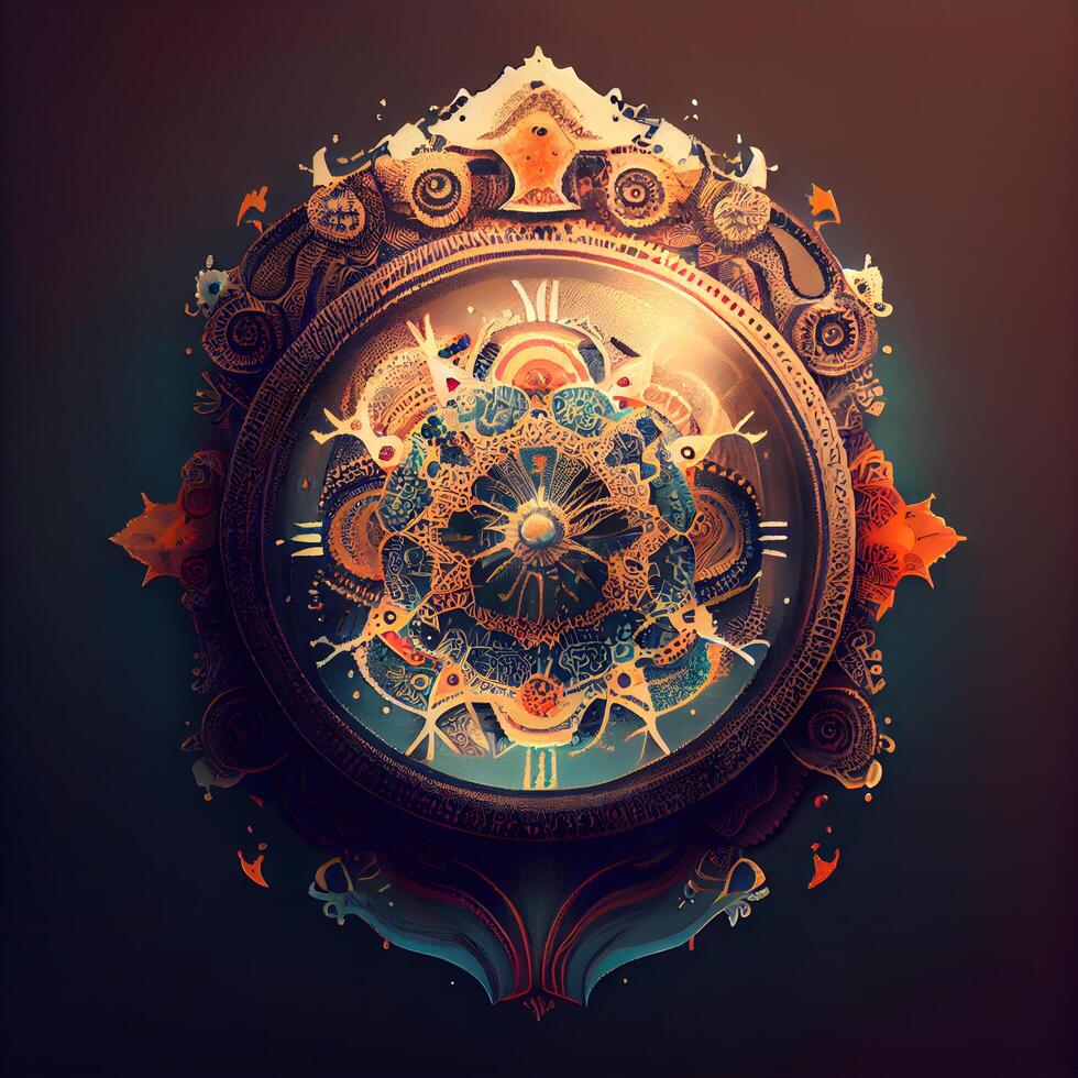 Raksha bandhan background with mandala. Indian festival of lights., Image photo