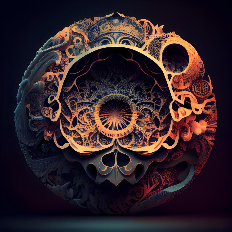 Abstract fractal background, computer generated illustration. Digital art., Image photo