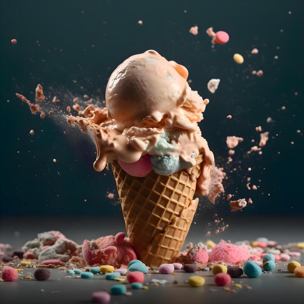Spilled Ice Cream Stock Photos, Images and Backgrounds for Free Download