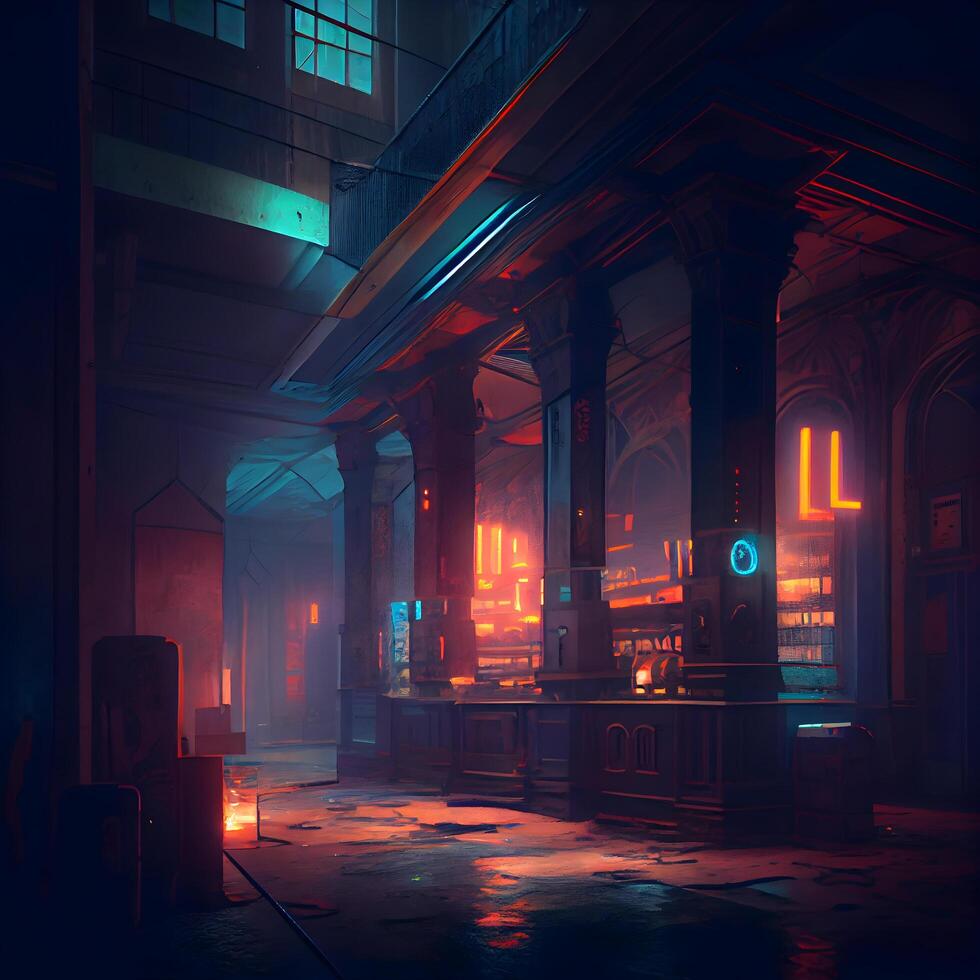 Creepy halloween background. Horror concept. 3D rendering, Image photo