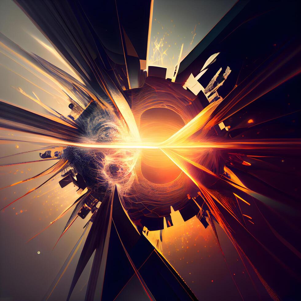 3D futuristic background for banner, flyer and other design artworks., Image photo