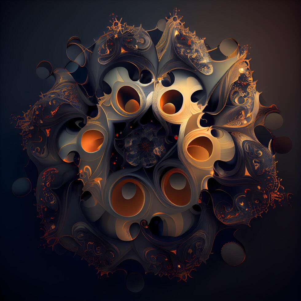 Abstract fractal background. Digital art. 3d rendering. Computer generated image., Image photo