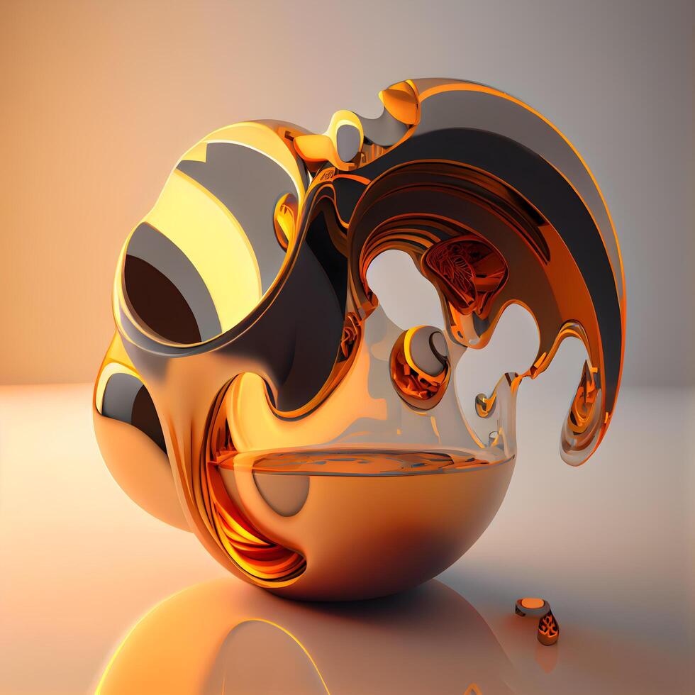3d illustration of abstract geometric composition,digital artwork for creative graphic design photo