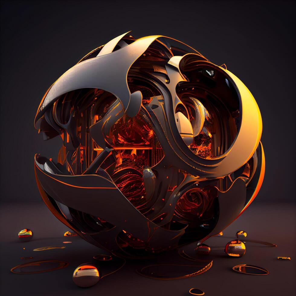 Abstract 3d render. Futuristic background. Elegant shape. photo