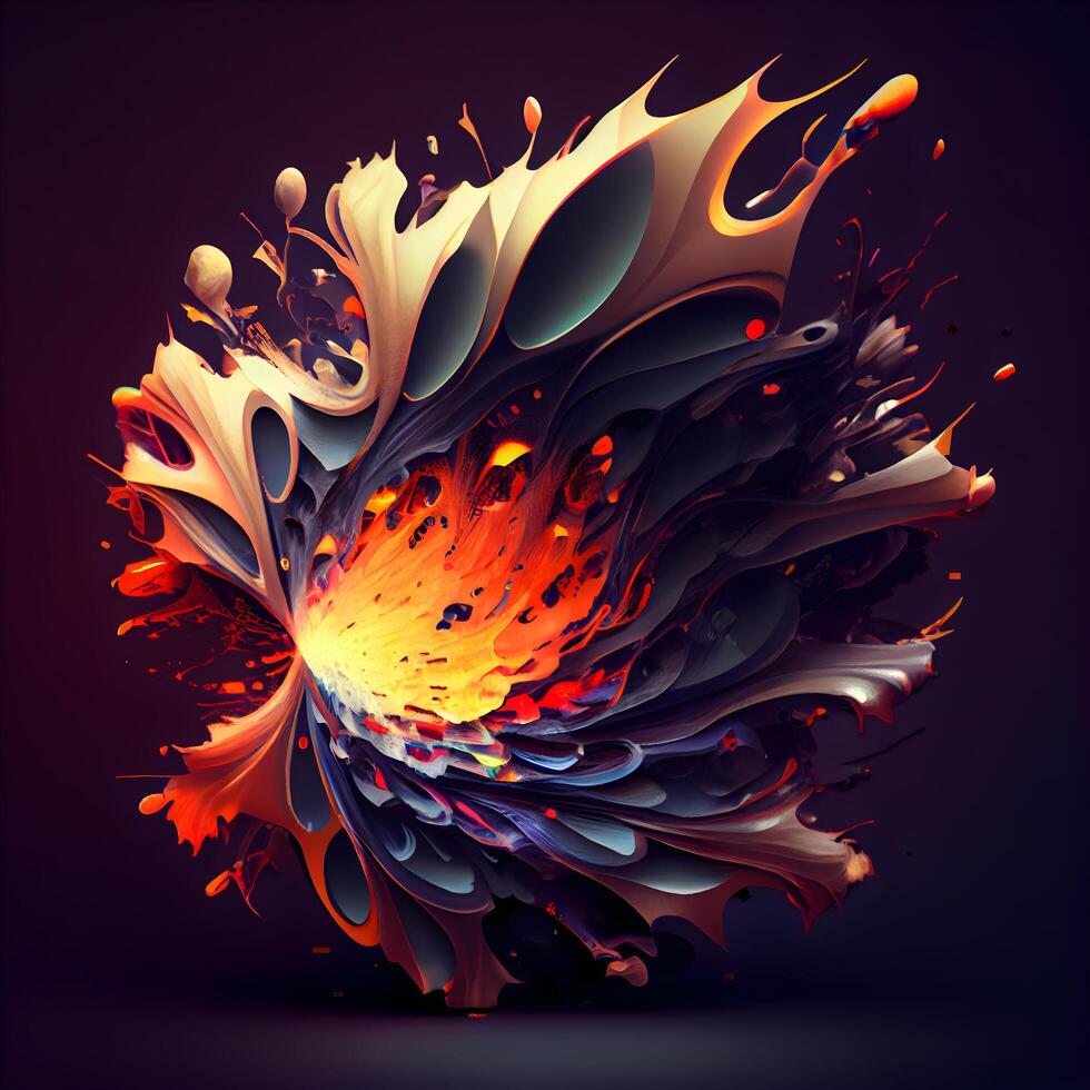 Abstract fractal background, computer generated illustration, 3D rendering. photo