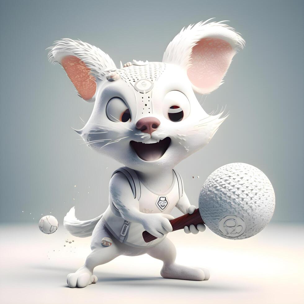 cheetah with soccer ball isolated on white background 3d illustration photo