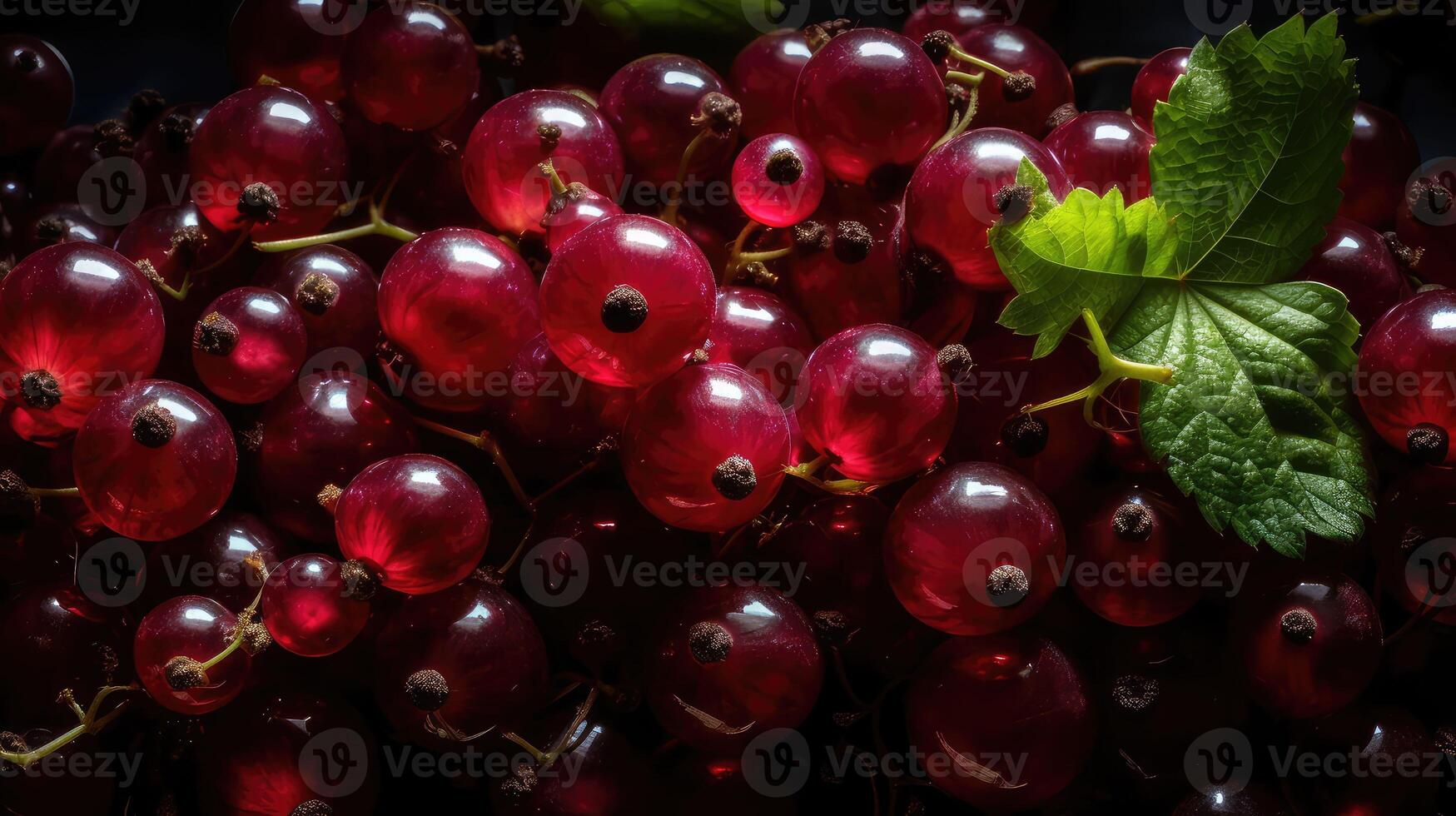 Texture of ripe red currant berries. Red currant natural background wallpaper banner. A lot of red berries of ripe currants. Farming concept, harvesting.. Created with photo