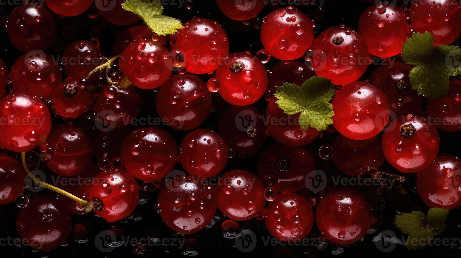 Texture of ripe red currant berries. Red currant natural background wallpaper banner. A lot of red berries of ripe currants. Farming concept, harvesting.. Created with photo