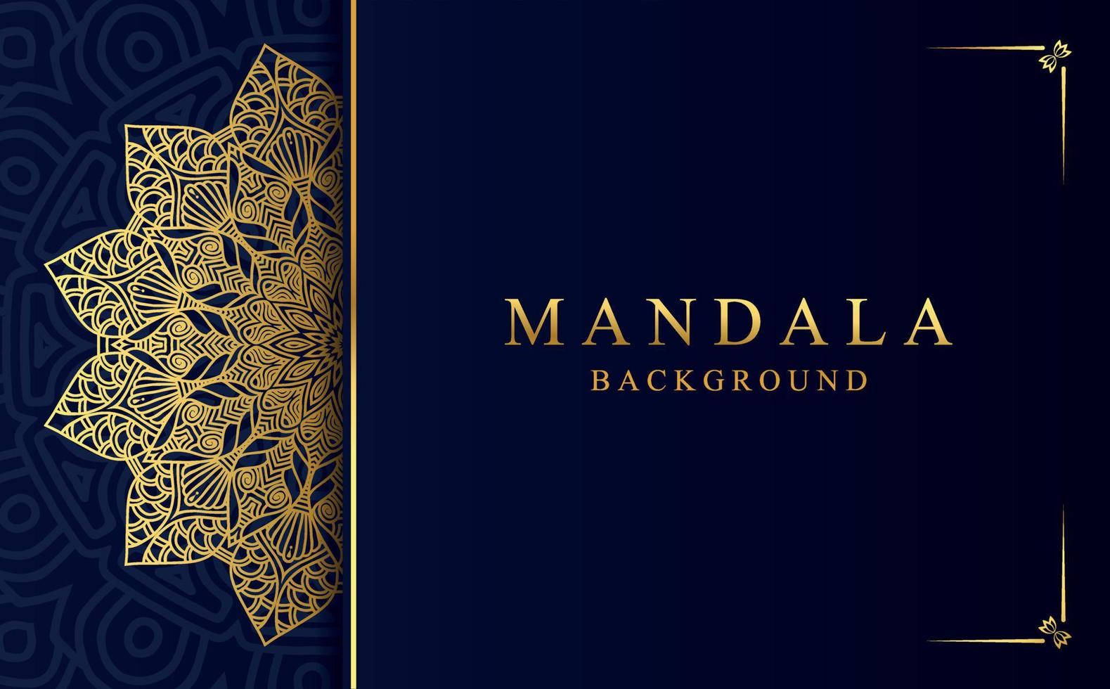 Golden mandala design background vector illustration