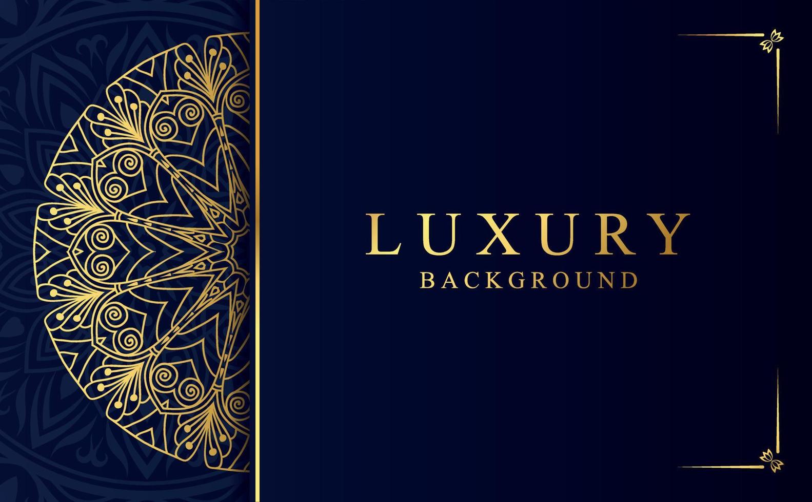 Luxury mandala background in gold color vector