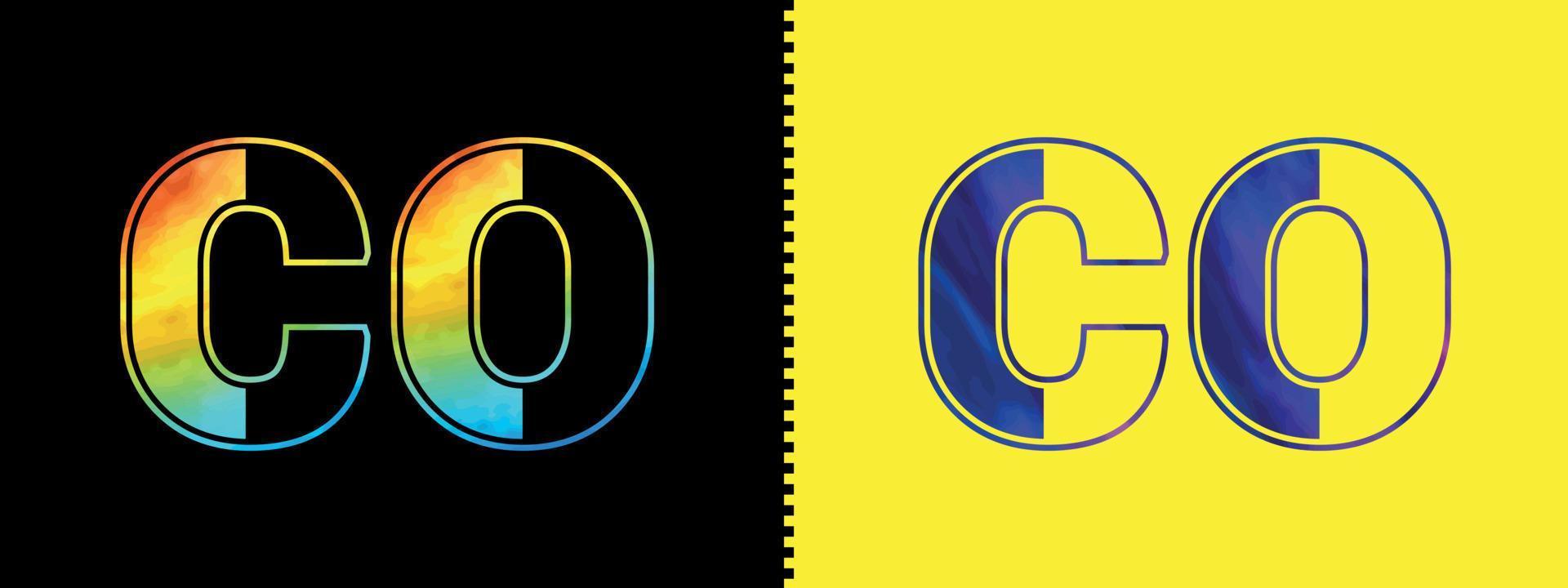Unique CO letter logo Icon vector template. Premium stylish alphabet logo design for corporate business
