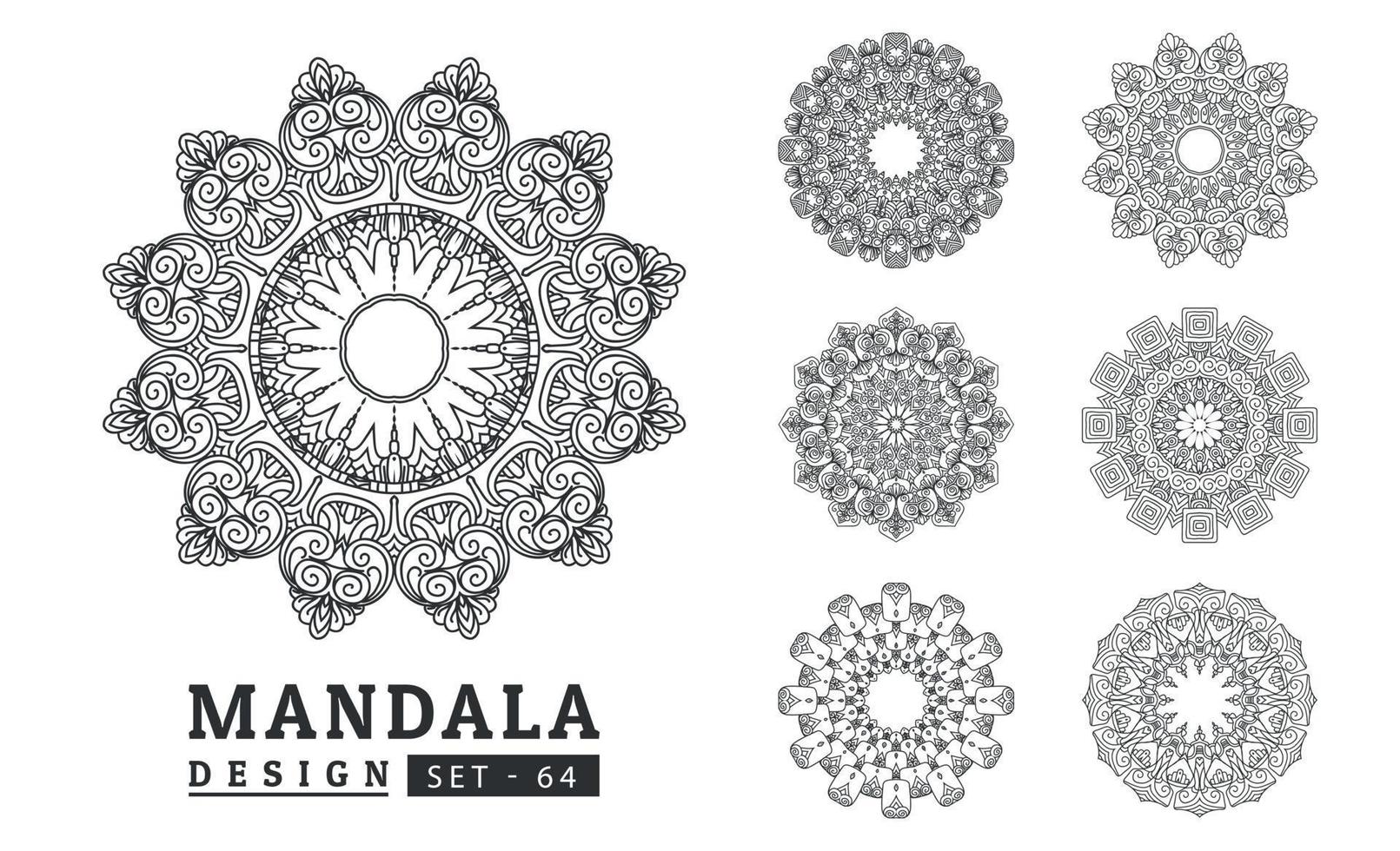 mandala antecedentes diseño conjunto vector ilustración