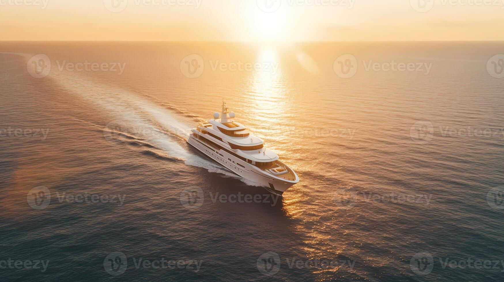 . . Photo Photography shot aerial from drone. Luxury big boat yacht. Cruise adventure vacation vibe. Can be used for promoting design agency. Graphic Art