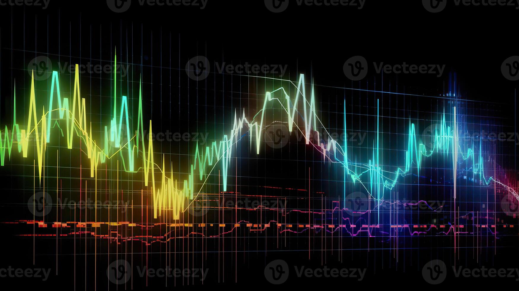 ai generado. ai generativo. Finanzas valores forex grafico márketing dinero tendencia volumen ingresos Vamos arriba y abajo. lata ser usado para ilustración de análisis Finanzas declaraciones. gráfico Arte foto