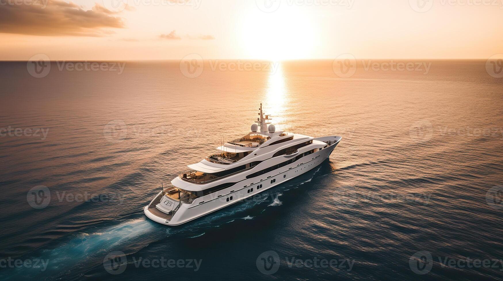 . . Photo Photography shot aerial from drone. Luxury big boat yacht. Cruise adventure vacation vibe. Can be used for promoting design agency. Graphic Art