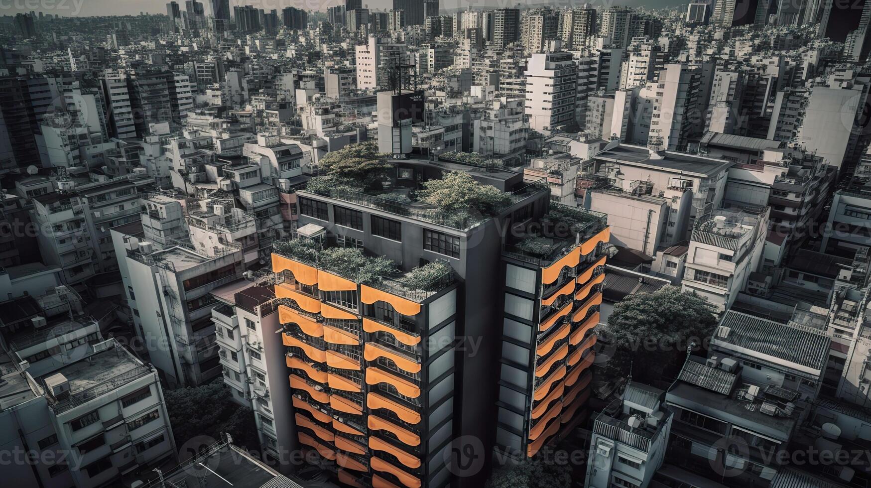 ai generado. ai generativo. foto fotografía de tokio ciudad nuevo edificio rascacielos centro. lata ser usado para promoción márketing diseño. aventuras exploración onda. gráfico Arte