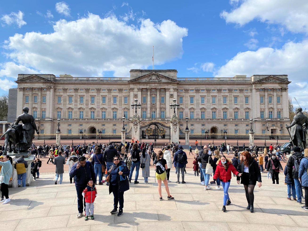 London in the UK in April 2021. A view of Buckingham Palace photo
