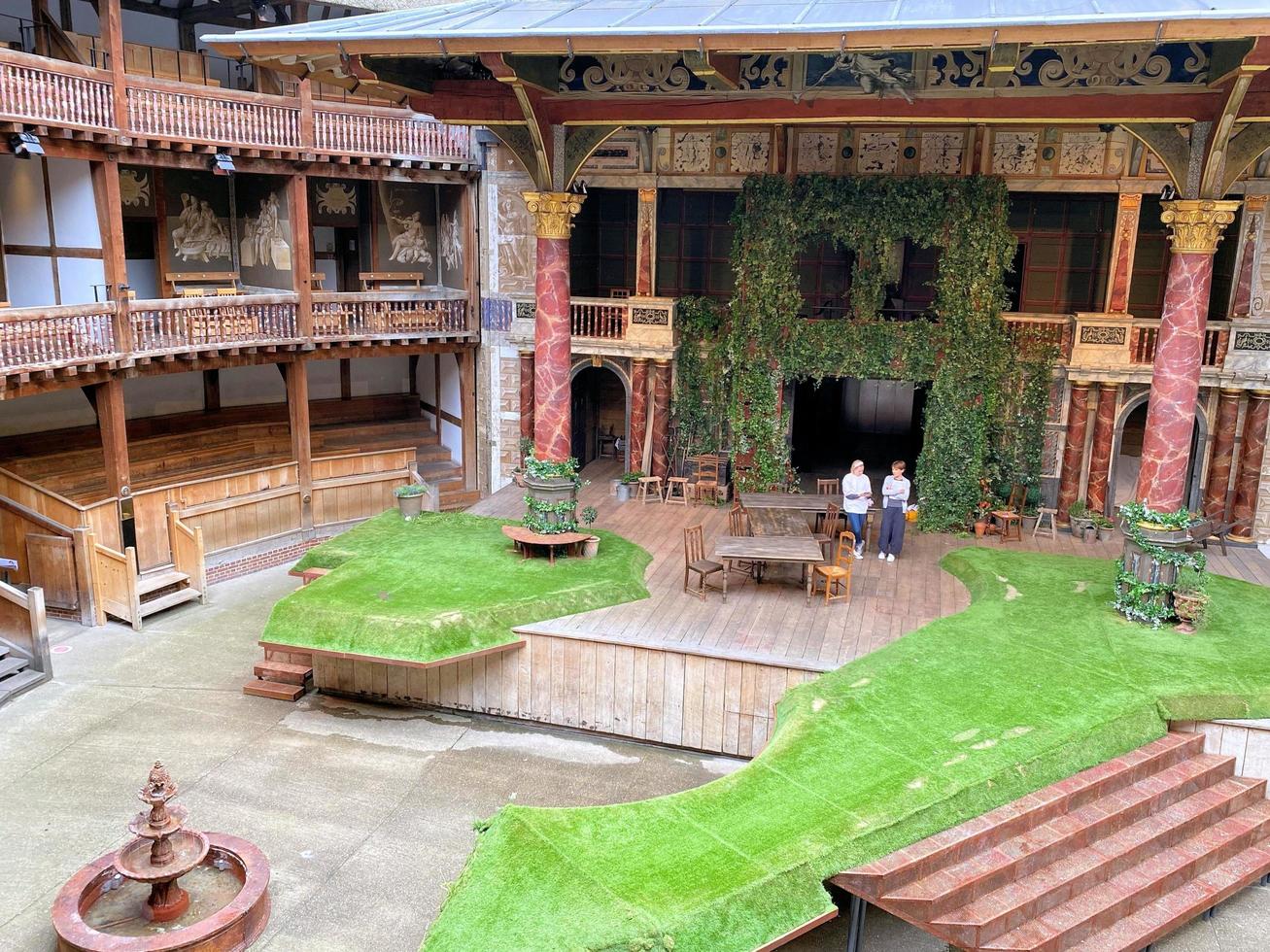 London in the UK in June 2022. A view of the Globe Theater in London