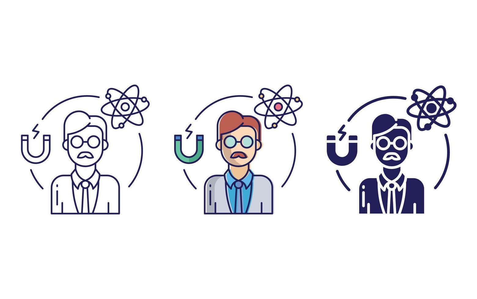 Physicist vector icon