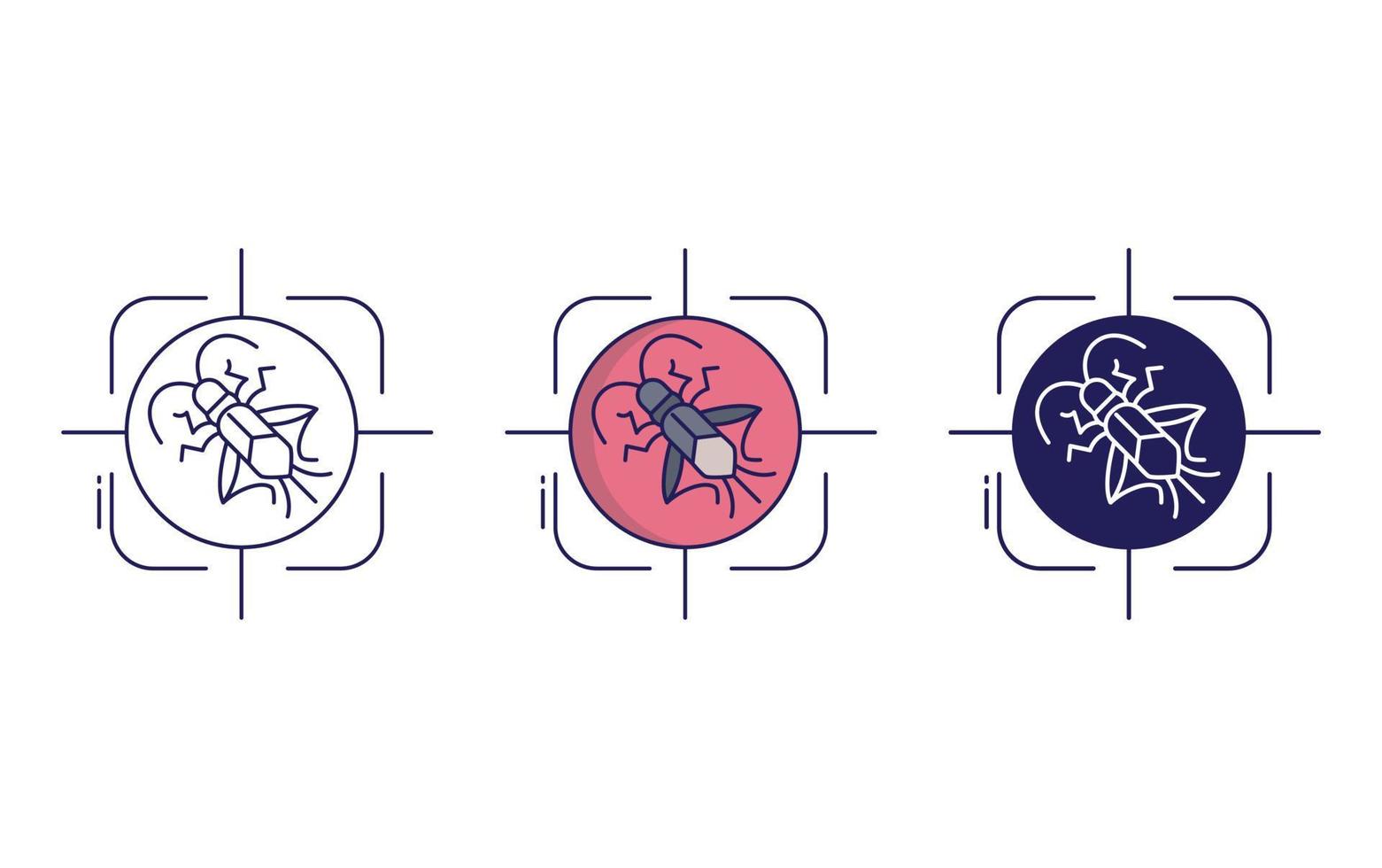 Insect detection vector icon