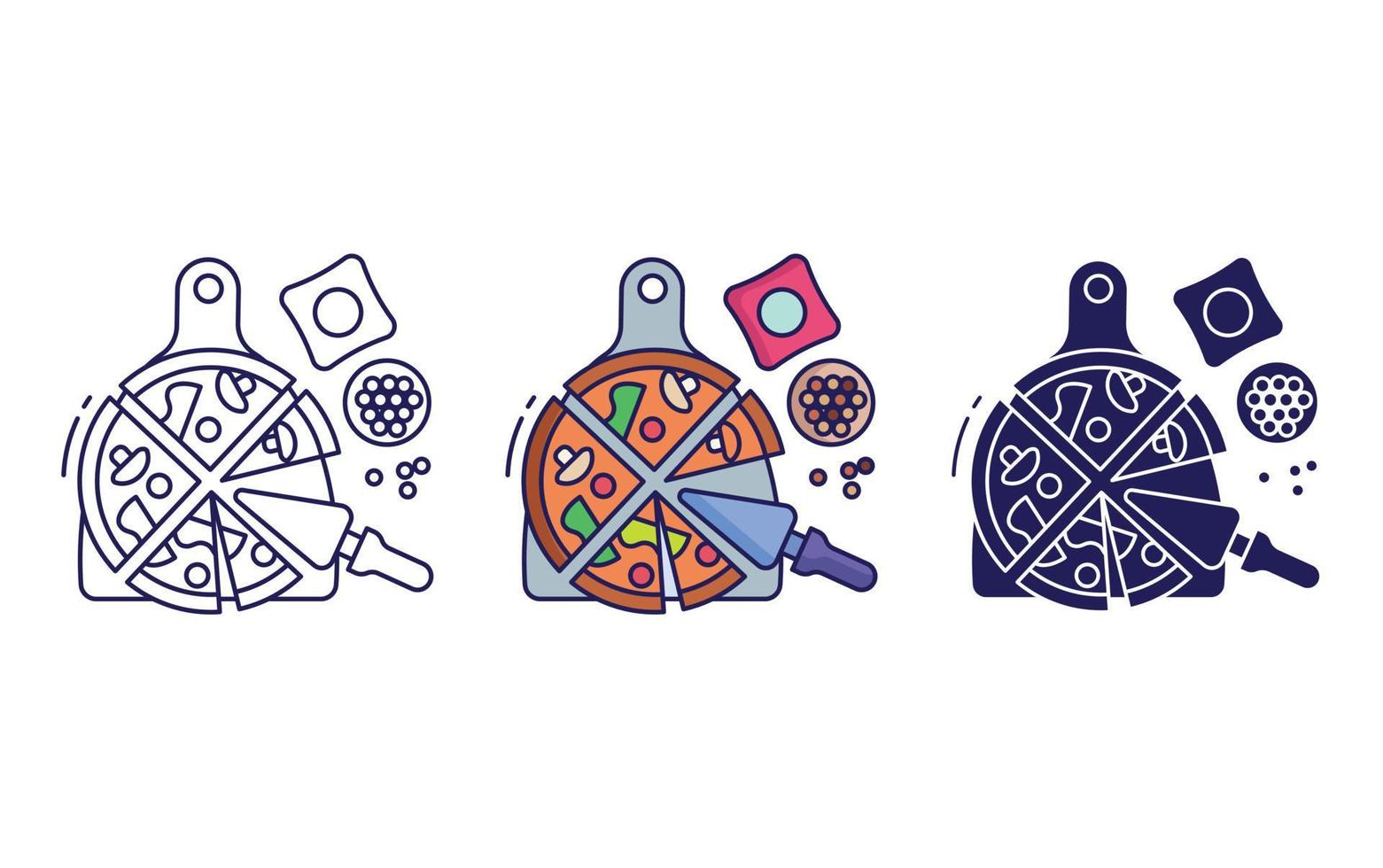 pizza serving vector icon