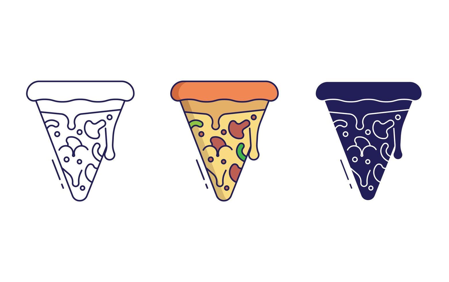 seta Pizza rebanada vector icono