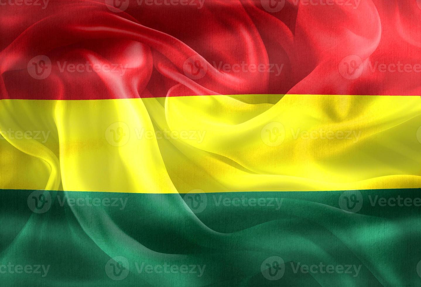 Bolivia flag - realistic waving fabric flag photo