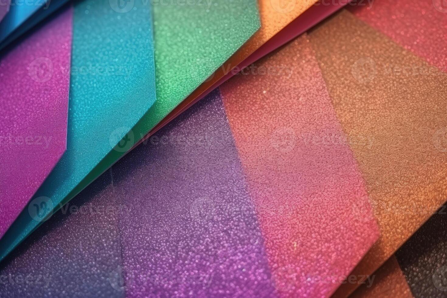 Colourful glittering paper from above created with technology. photo