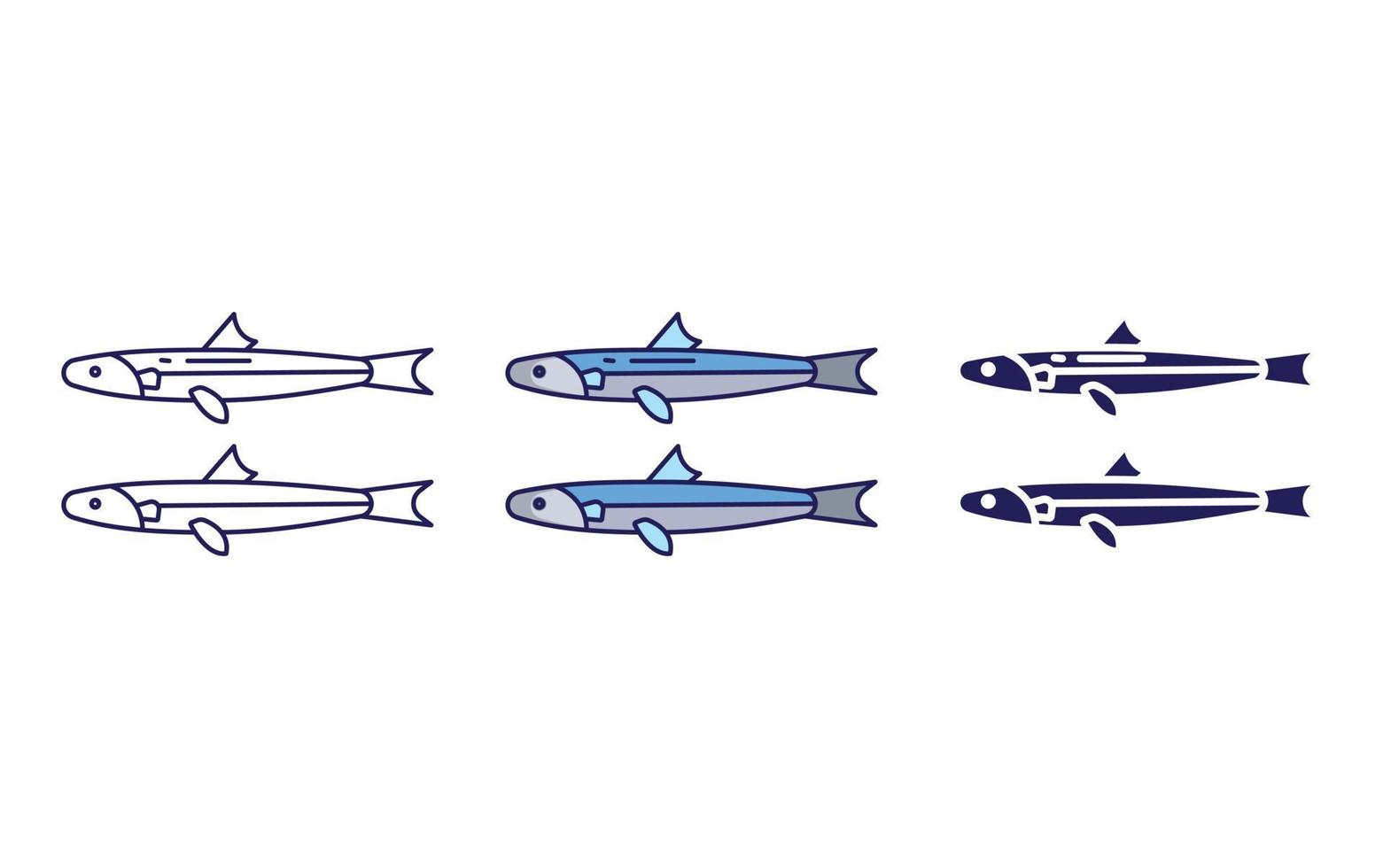 Outline Anchovy vector icon